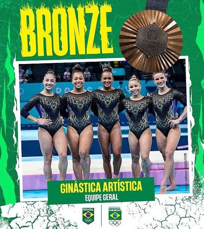 Equipe feminina de ginastica do Brasil é bronze 