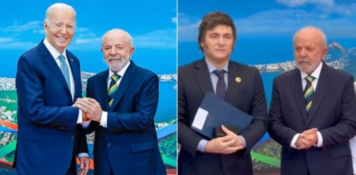 Tensão marca abertura da cúpula do G-20 com cumprimento frio entre Lula e Javier Milei