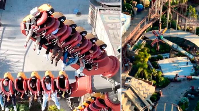 Incidente no Knott’s Berry Farm: atração sol spin deixa 22 passageiros suspensos por duas horas