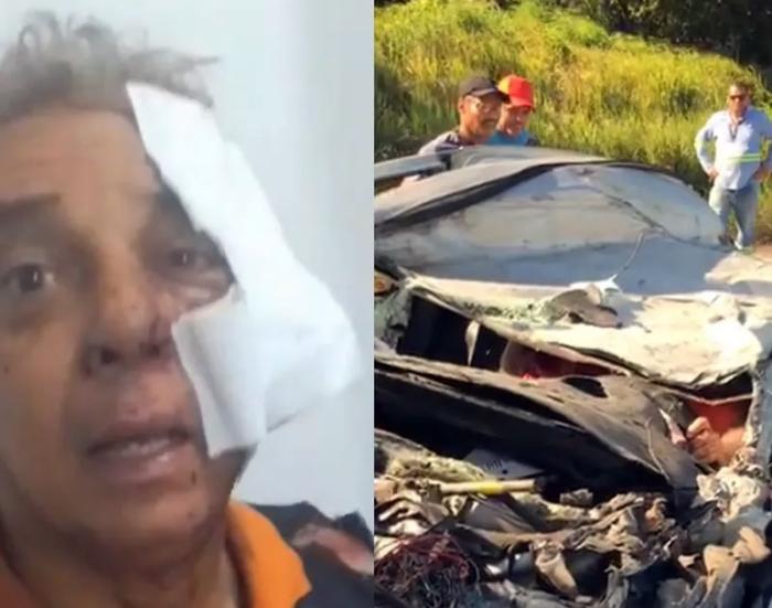 Motorista sobrevive a acidente grave em Rio Largo e faz agradecimento emocionado a Deus em Video